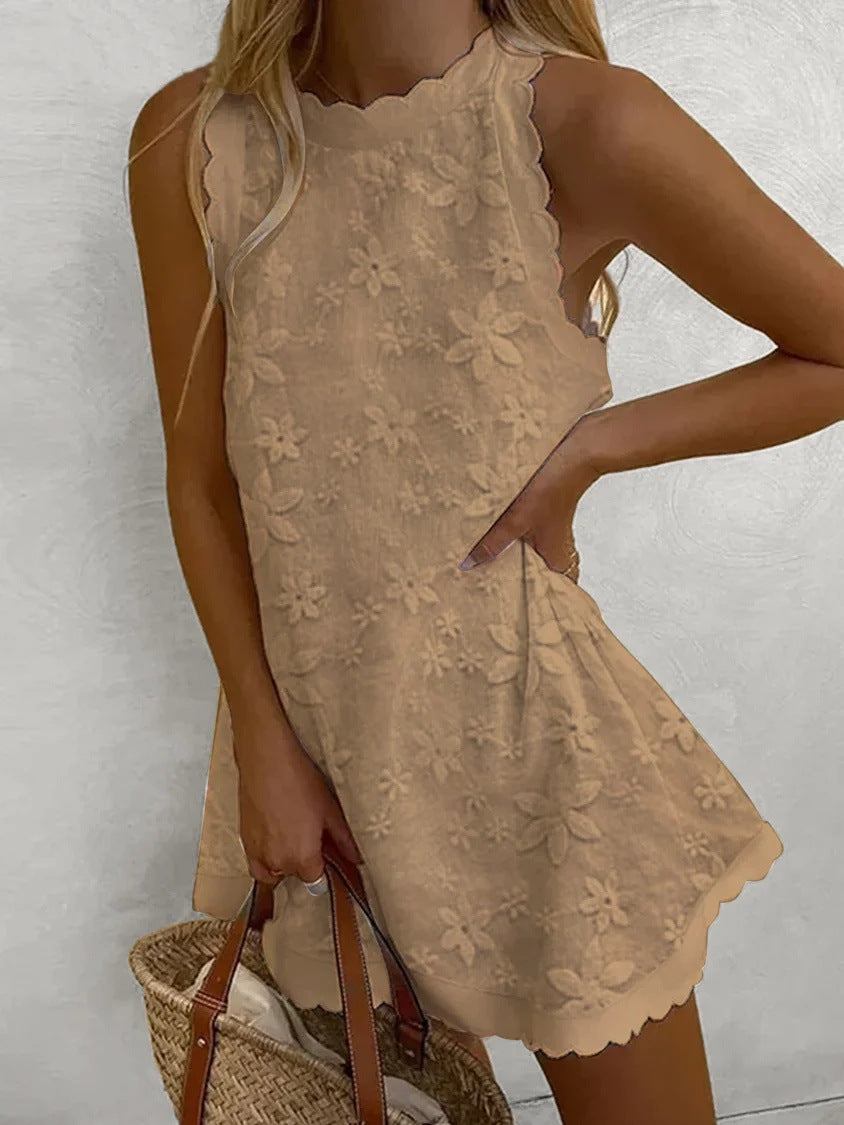 Damen Bunt gesticktes Sommerkleid Drune