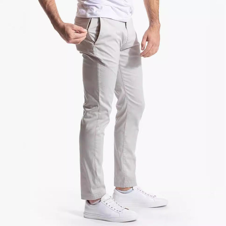 Herren Slim-Fit Chinohose aus atmungsaktivem Material Drune