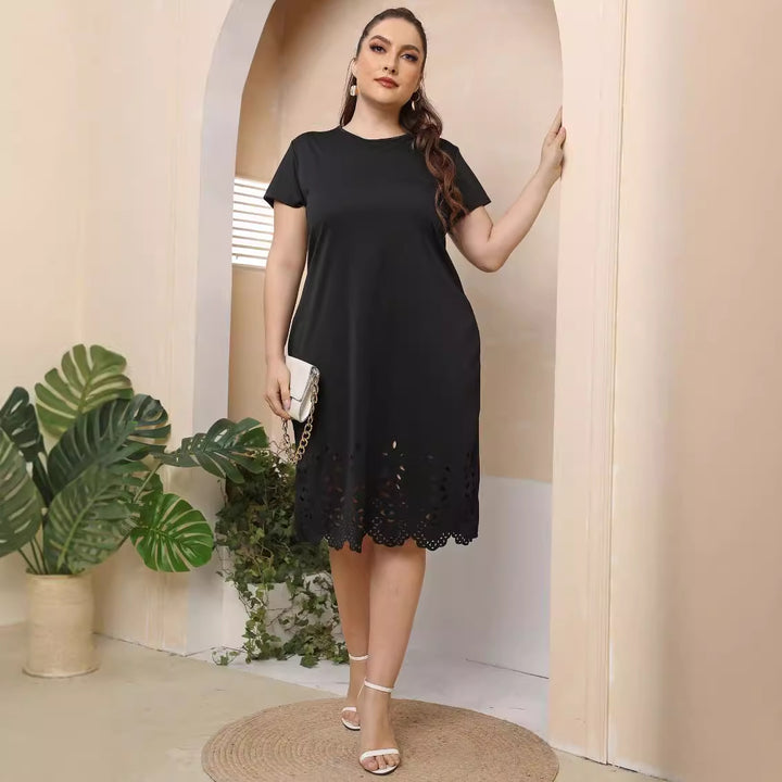 Damen elegantes Cut-Out Sommerkleid Drune