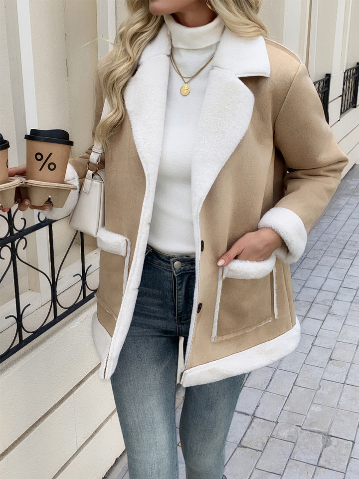 Damen Modische und gemütliche Fleecejacke