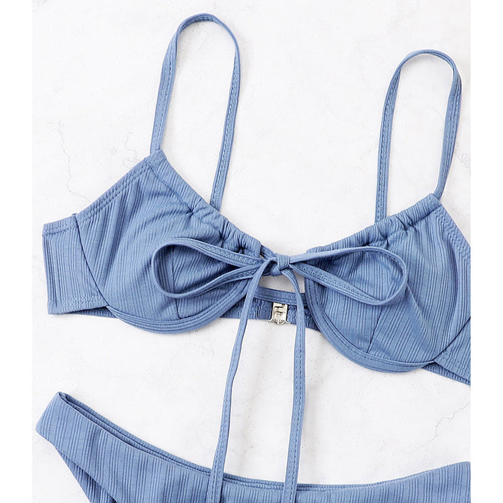 Damen Bikini-Set mit verstellbaren Trägern und raffinierten Rüschendetails Drune