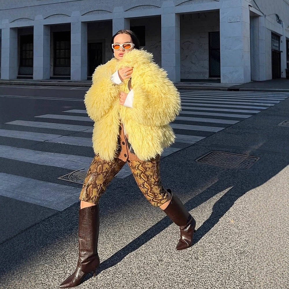 Damen Kunstpelzjacke Drune