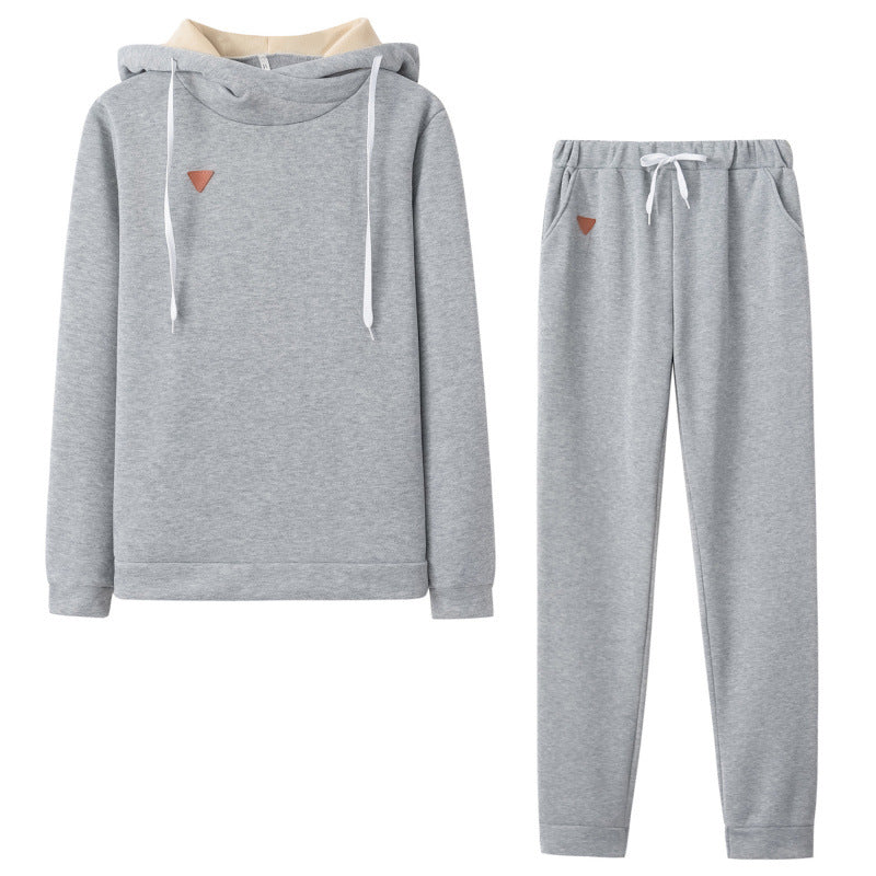 Damen Sportliches Hoodie-Set mit bequemer Passform und elastischen Hosen Drune