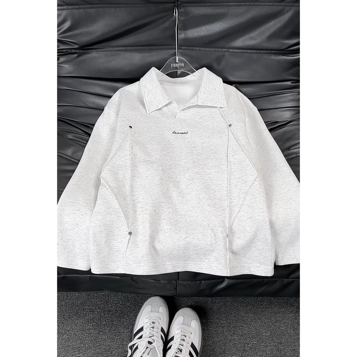 Damen Modischer Oversized Pullover mit Stehkragen Drune