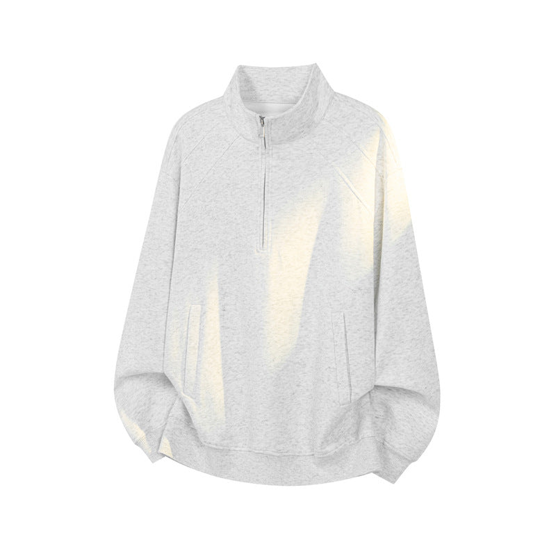 Herren Sportlicher Sweatpullover mit Stehkragen Drune