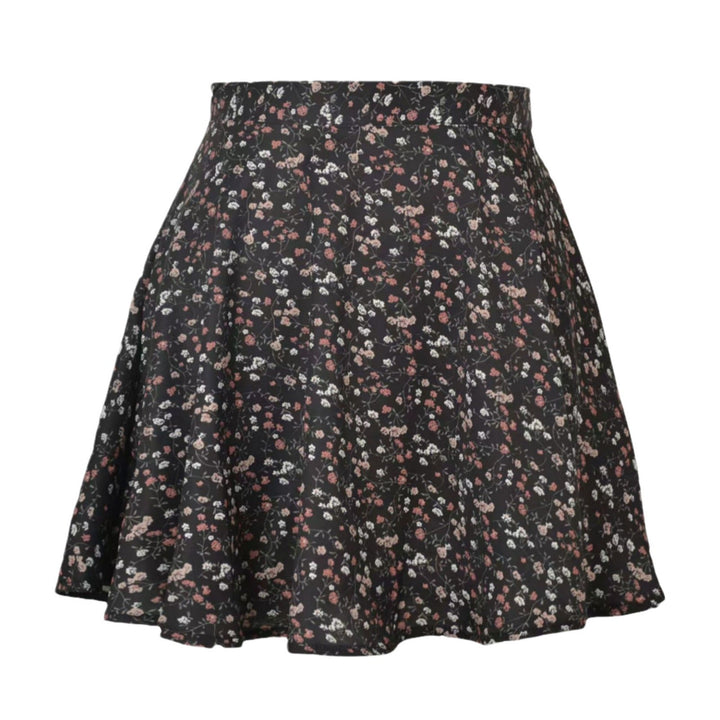 Damen Baumwollrock mit verspieltem Blumenmuster und schwingendem Saum Drune