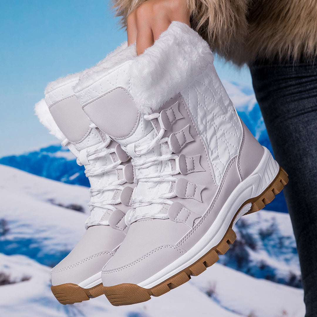 Damen Winter-Wanderstiefel mit isolierender Fütterung und rutschfester Sohle Drune