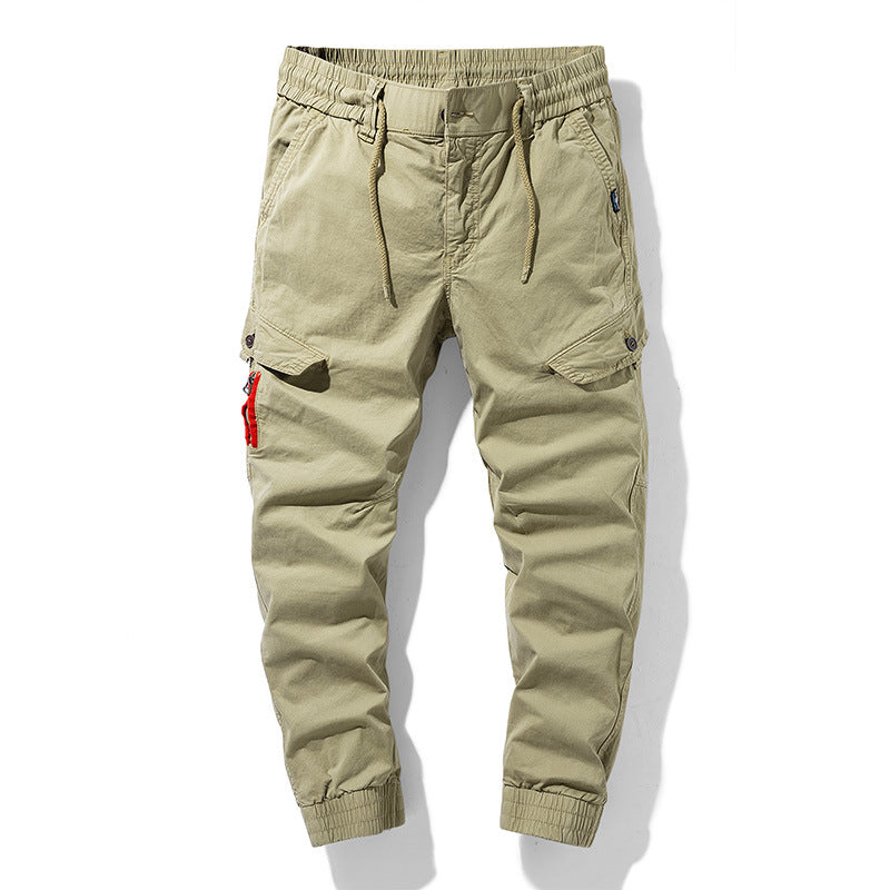 Herren Military-Influenced Cargo-Jogger mit elastischem Komfortbund und Kontrast-Zipper Drune
