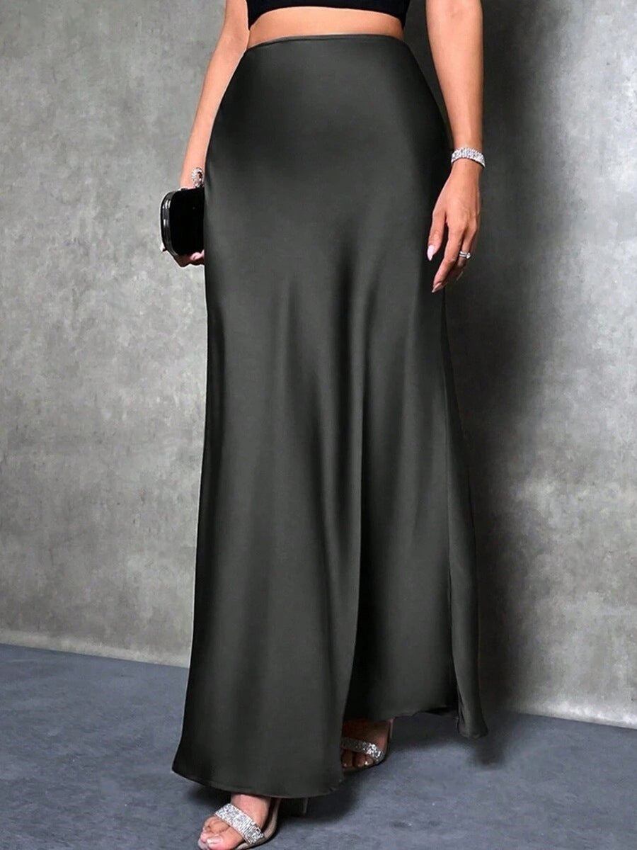 Damen Maxirock mit fließendem Schnitt und elegantem Fall Drune