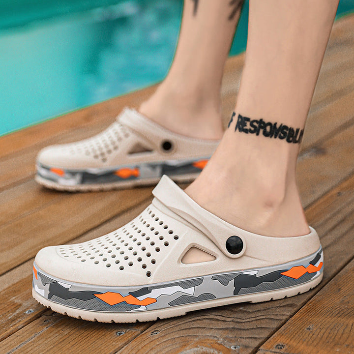 Damen Bequeme und luftdurchlässige Clogs mit modischer Sohle Drune