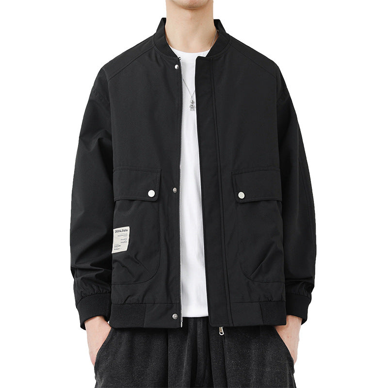 Herren Moderne Utilityjacke mit Stehkragen Drune