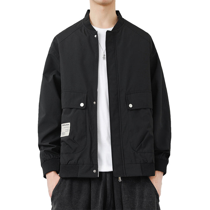 Herren Moderne Utilityjacke mit Stehkragen Drune