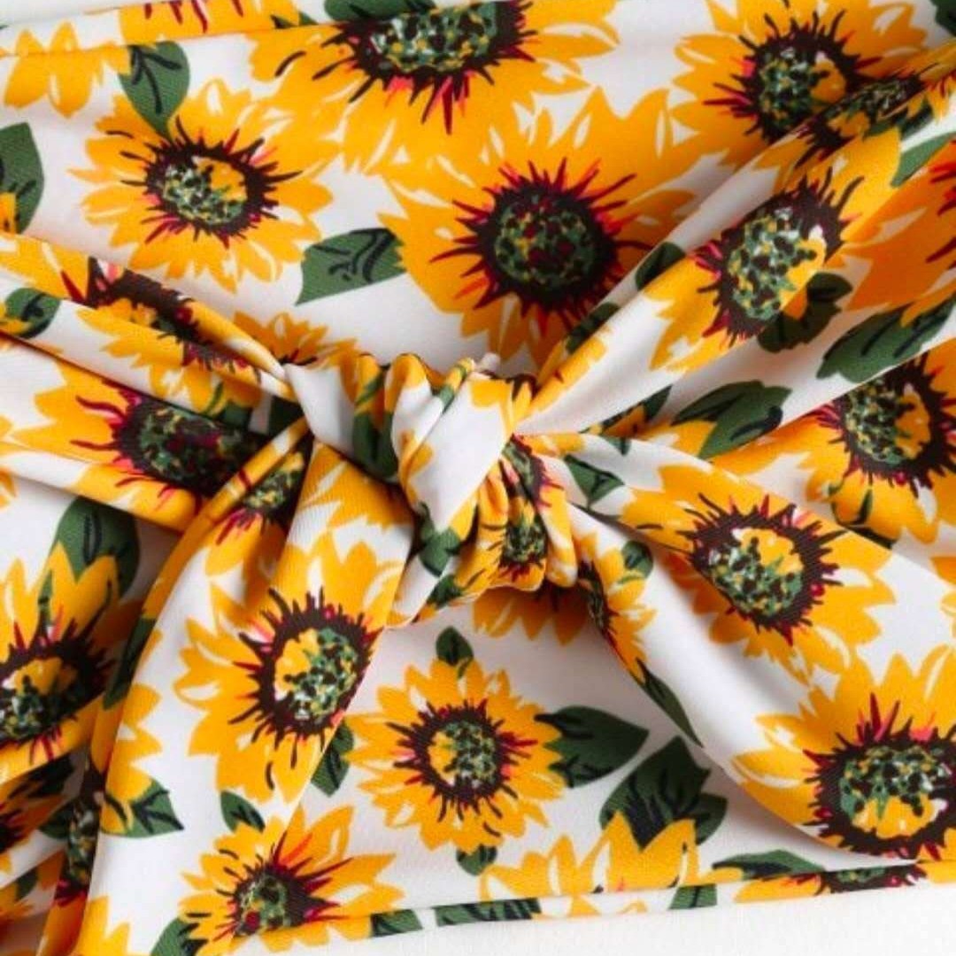 Damen Haarband mit verspieltem Sonnenblumenmuster Drune