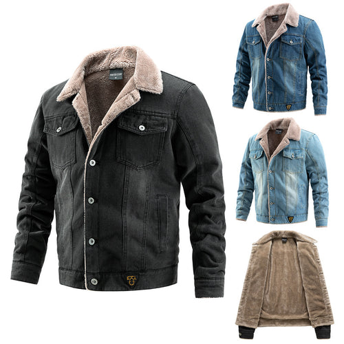 Herren Denim Jacke mit Kuschelfutter Drune