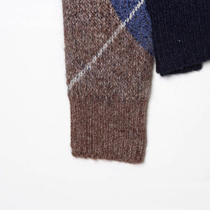 Damen Argyle‑Strickpullover mit kastigem Cropped‑Schnitt Drune