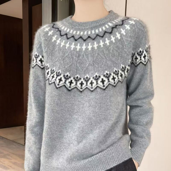 Damen Kuschelnder Strickpullover Drune