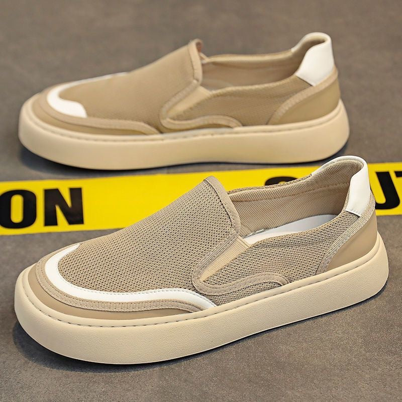 Herren Minimalistischer Strick-Slip-On mit reflektierenden Details und Komfortplateau Drune