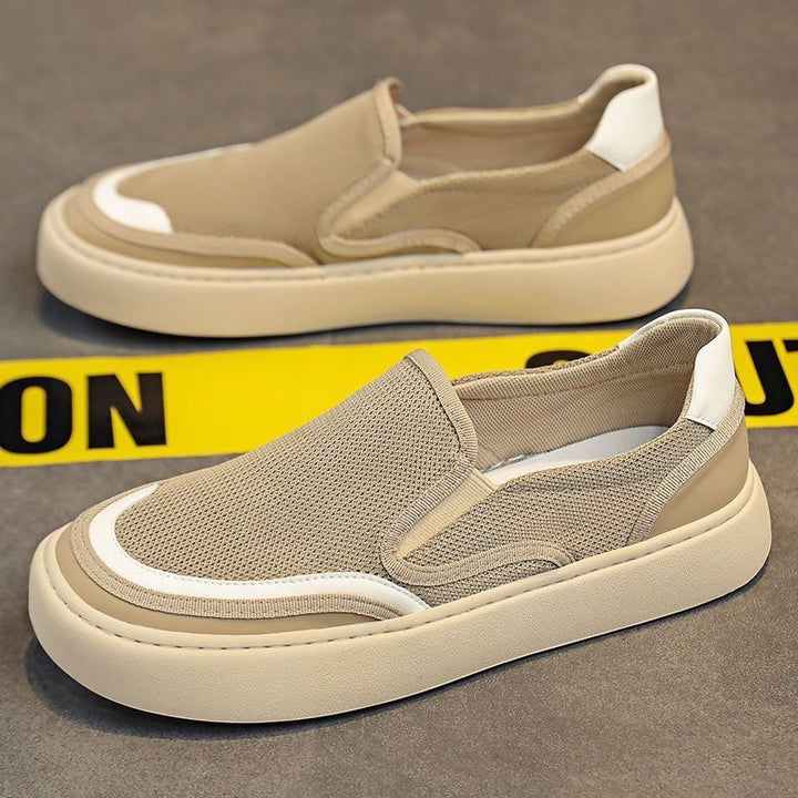 Herren Minimalistischer Strick-Slip-On mit reflektierenden Details und Komfortplateau Drune