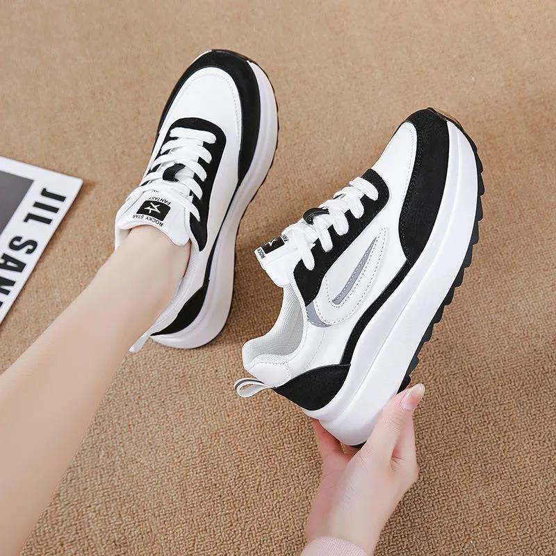 Damen Sportliche Sneakers mit modischer Profilsohle und atmungsaktivem Obermaterial Drune