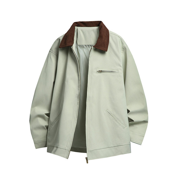 Herren Modische Übergangsjacke mit hohen Kragen und praktischen Taschen Drune