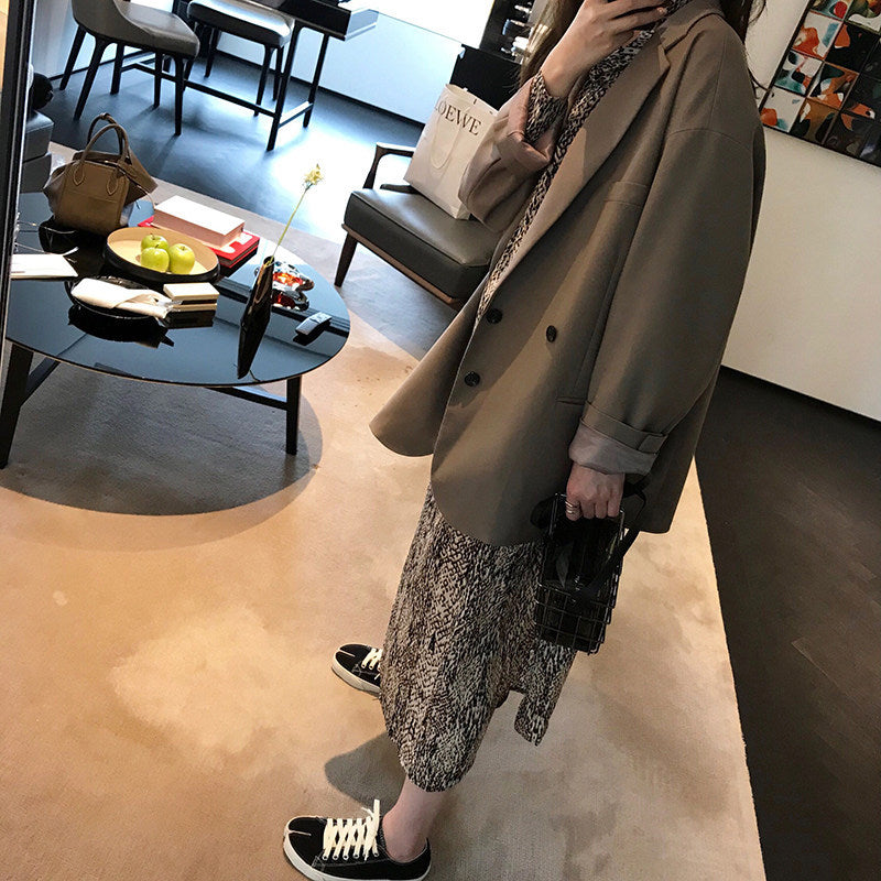 Damen Oversized Blazer mit doppelter Knopfleiste Drune