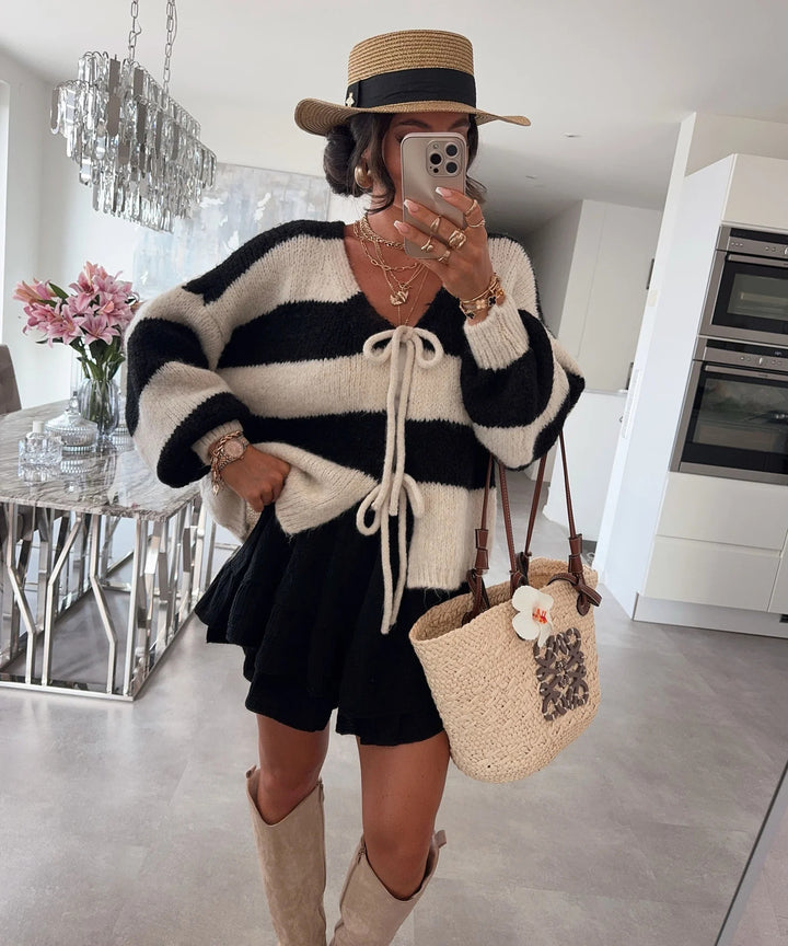 Damen kuschelige Strickjacke mit Knopfdetails und offenem Schnitt Drune