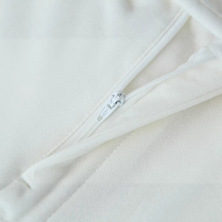 Damen hochtaillierte Palazzo‑Hose mit weitem Bein, Bundfalten und verdecktem Verschluss Drune
