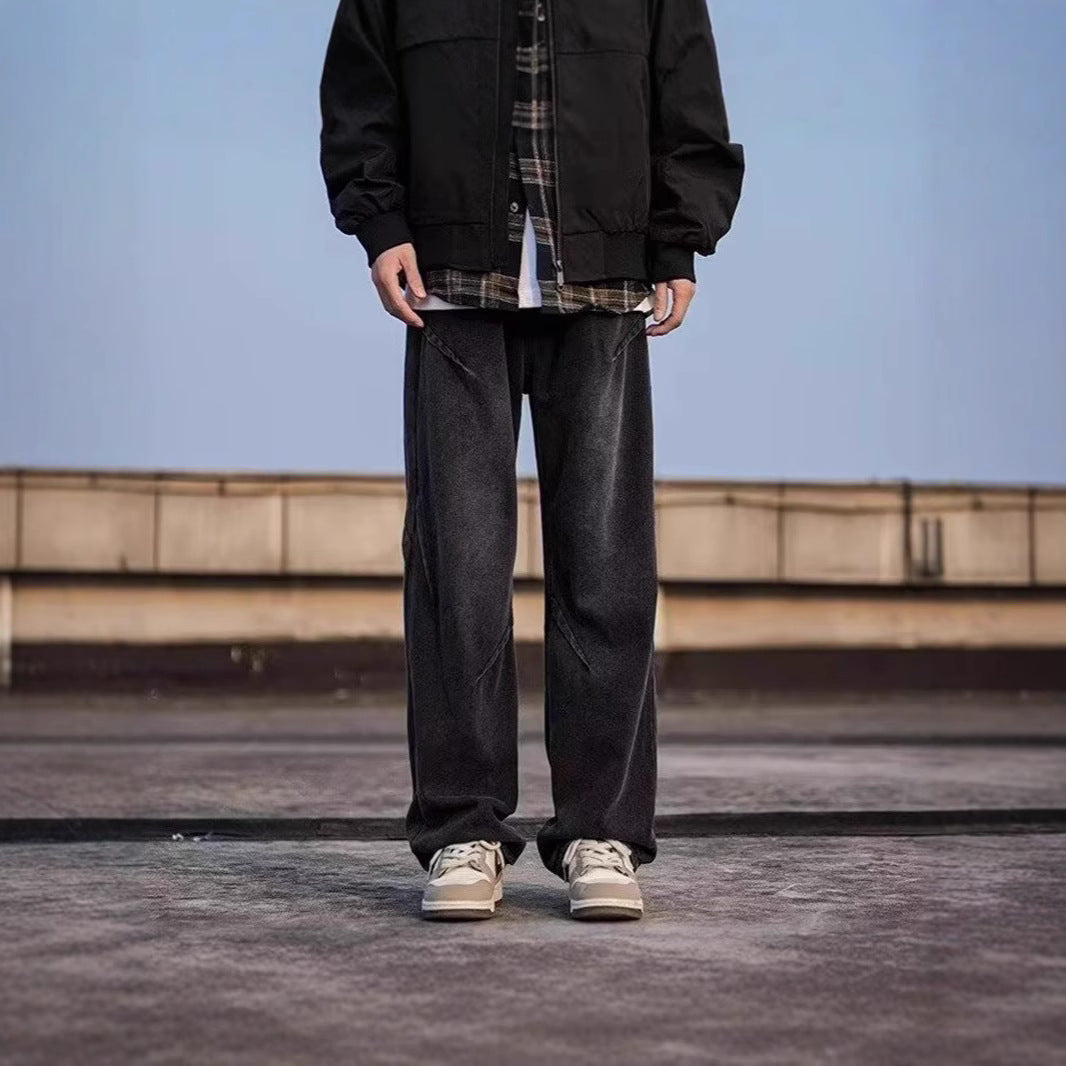 Herren Modische Weitgelegte Jeans Drune