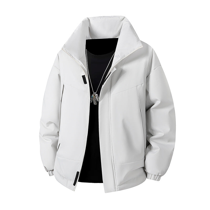 Herren Modische Übergangsjacke mit hohen Kragen Drune