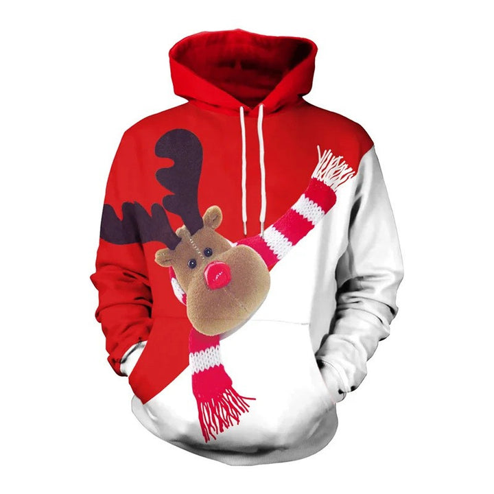 Damen Lustiger Kapuzenpullover mit Weihnachtsmotiv Drune
