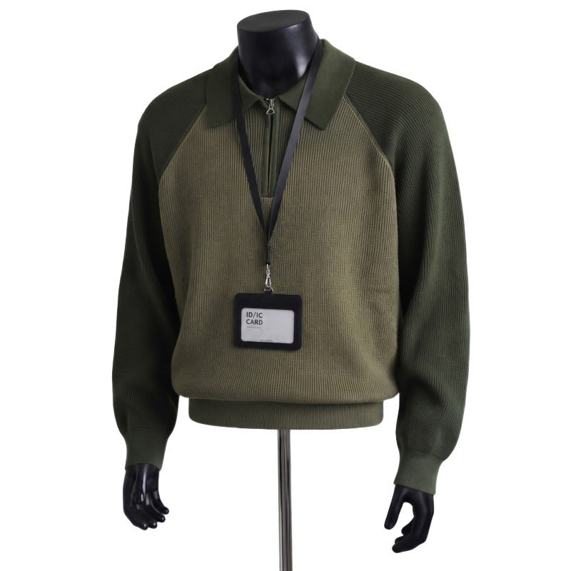 Herren Sportlicher Pullover mit Kragen Drune