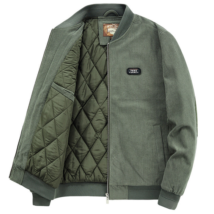Herren Cord-Blouson mit gesteppter Thermo-Fütterung und Rippbündchen Drune