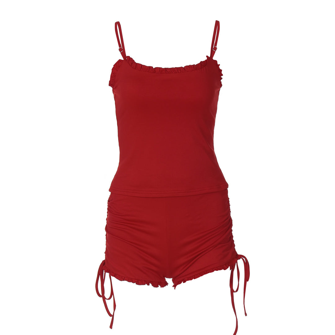 Damen Schwimmanzug mit Rüschen Drune