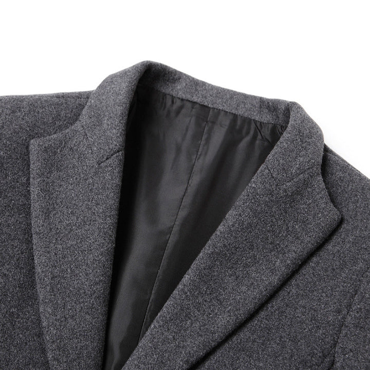 Herren Taillierter Wollmix-Mantel mit Notch-Revers und Zweiknopfverschluss Drune