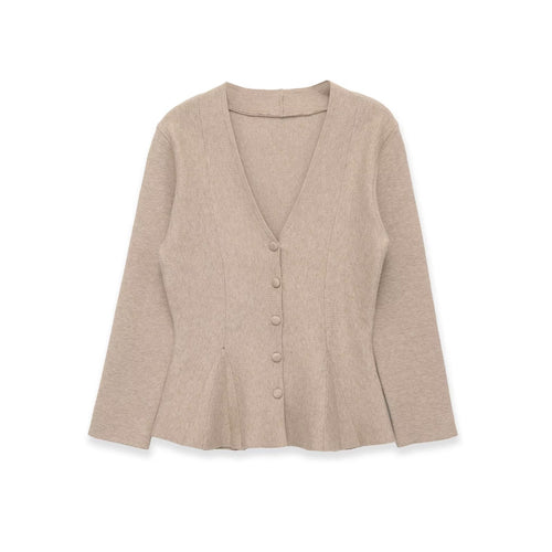 Damen Figurformende Strickjacke mit V-Ausschnitt und Taillenbetonung Drune