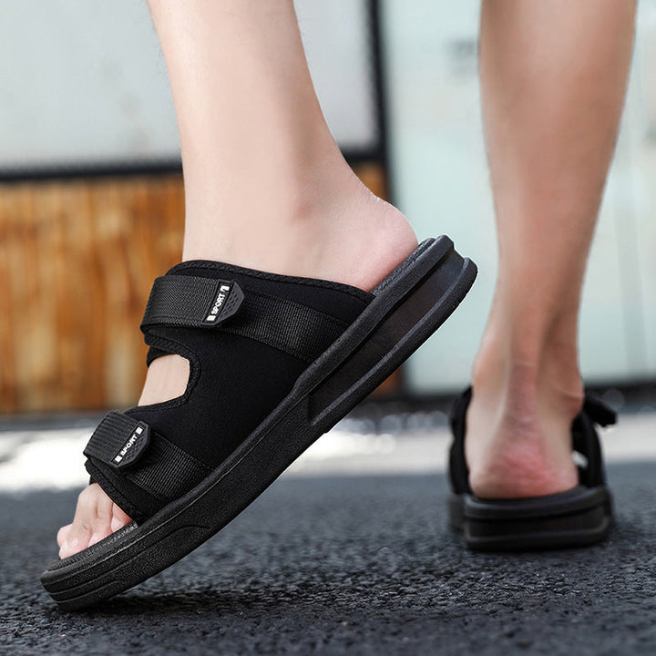 Damen Sportliche Badesandalen mit ergonomischem Klettverschluss und rutschfester Sohle Drune