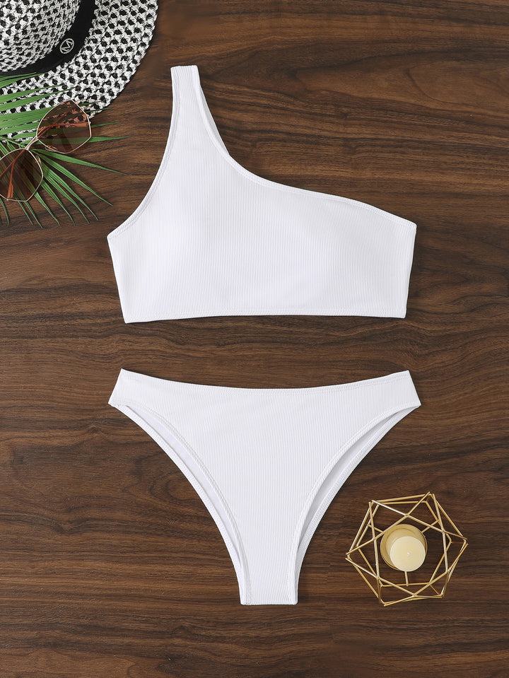 Damen Einseitiger Bikini mit asymmetrischem Design Drune