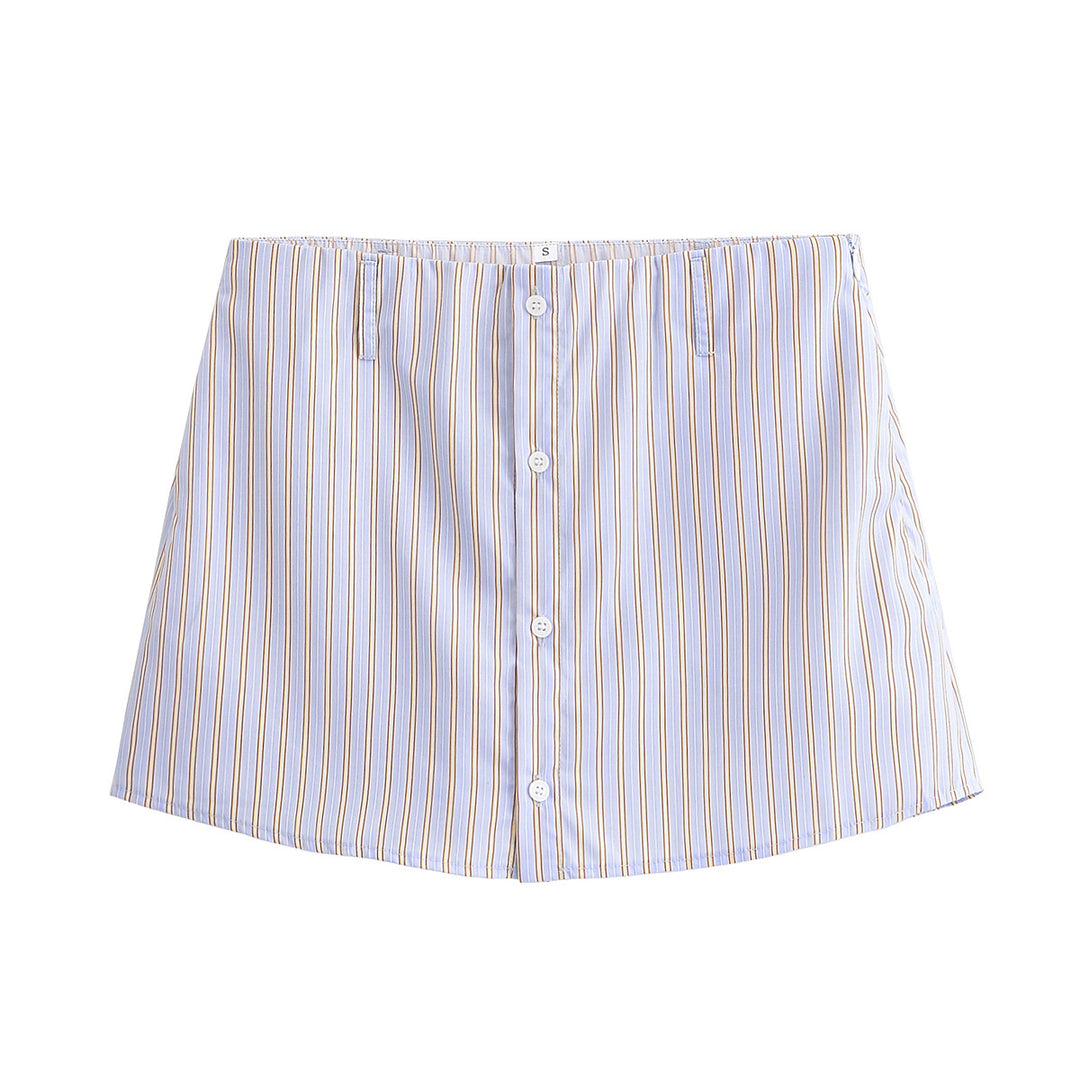 Damen Oversize-Hemdbluse mit feinen Längsstreifen, Brusttasche und abgerundetem Saum Drune