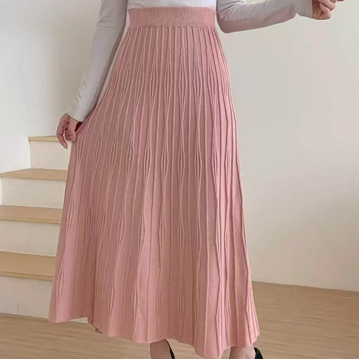Damen Maxirock mit Plissee Drune