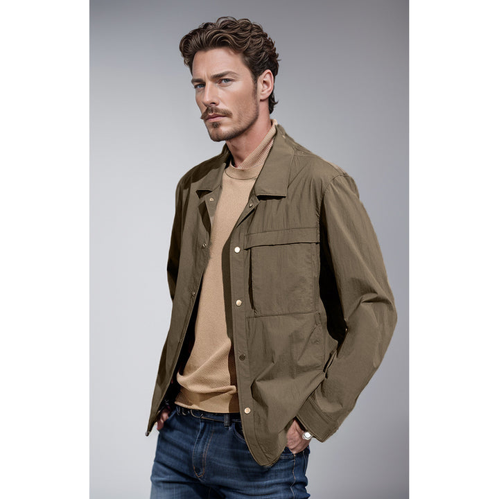 Herren leichte Utility-Jacke mit praktischen Taschen und modernem Design Drune