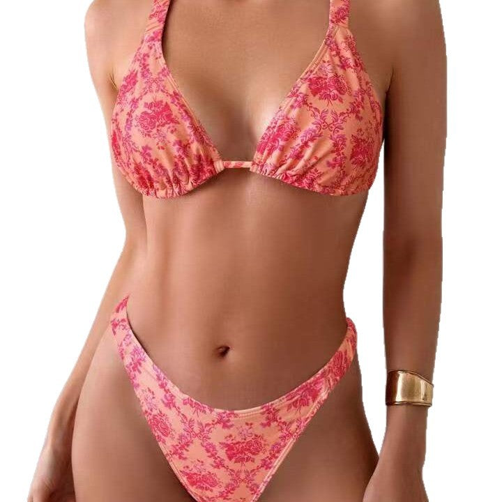 Damen Triangel-Bikini mit dekorativen Rüschen Drune