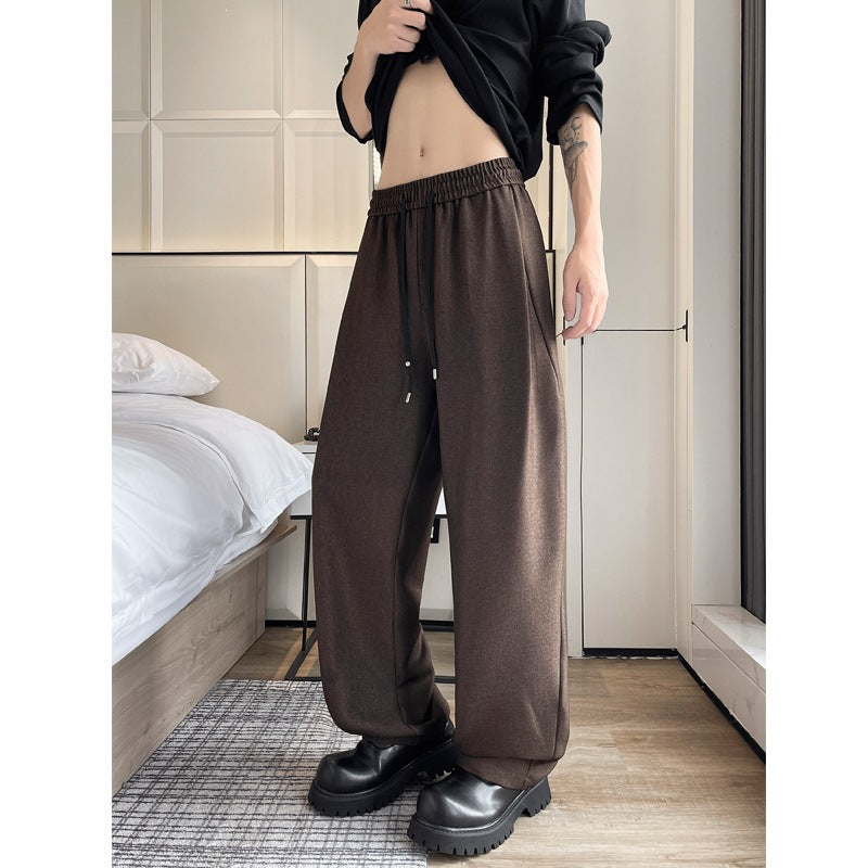Herren Weite Lounge-Hose mit elastischem Bund, Kordelzug und softem Jersey-Material Drune
