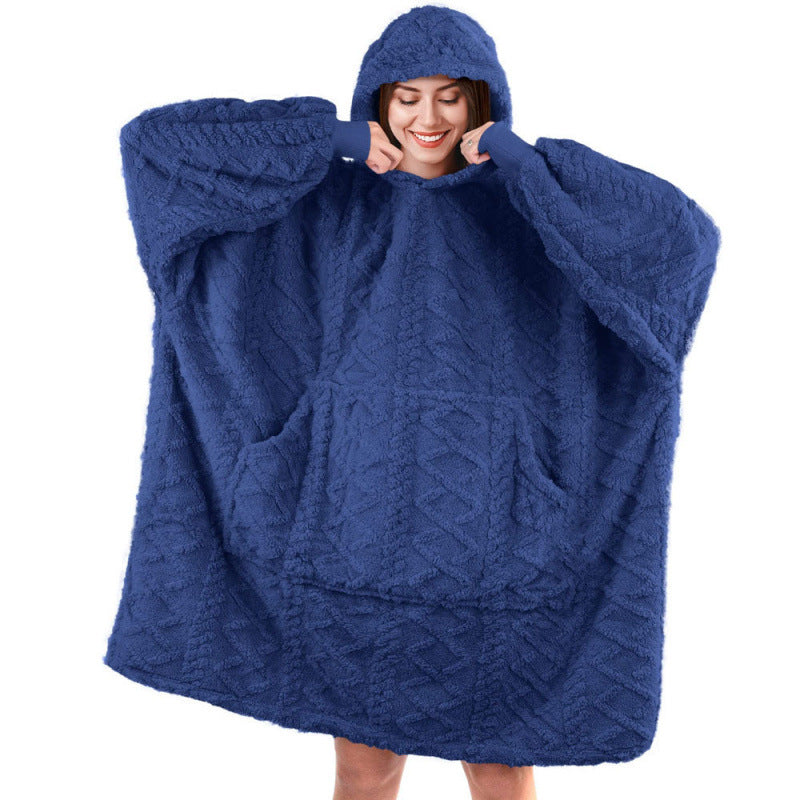 Damen Kuschelpullover mit Kapuze und praktischen Taschen Drune