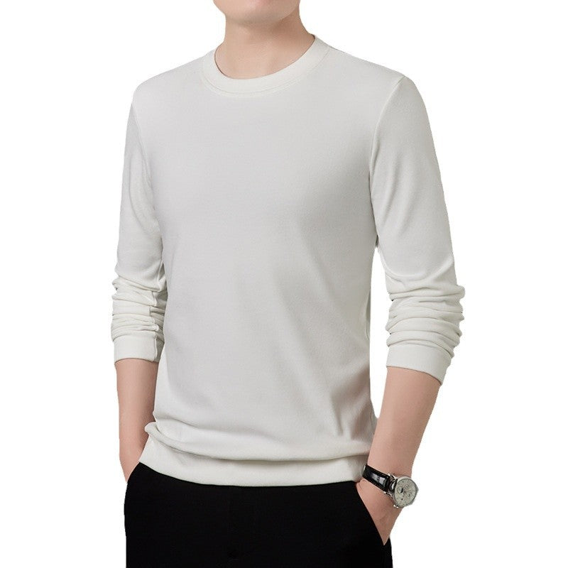 Herren Feiner Rundhals-Pullover aus leichtem Stretch-Strick mit schmaler Silhouette Drune
