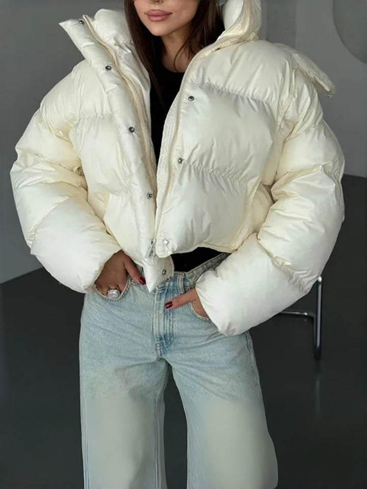 Damen Modische Kurzjacke mit Steppdetails