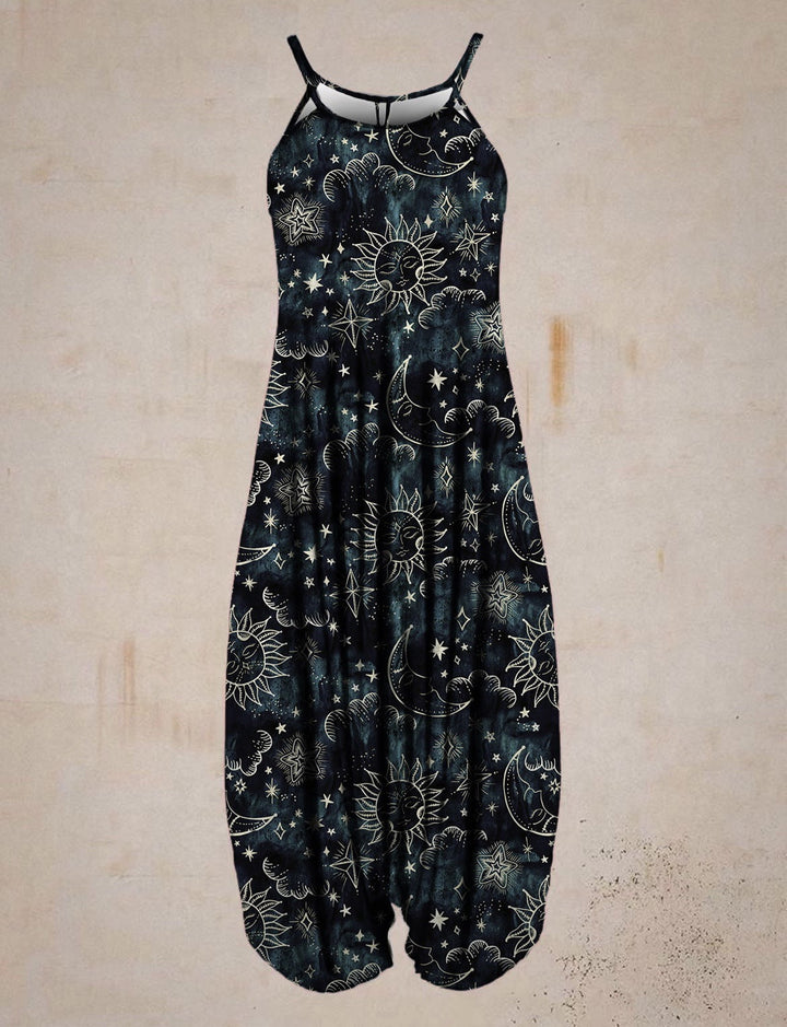 Damen Jumpsuit mit astrologischem Print Drune