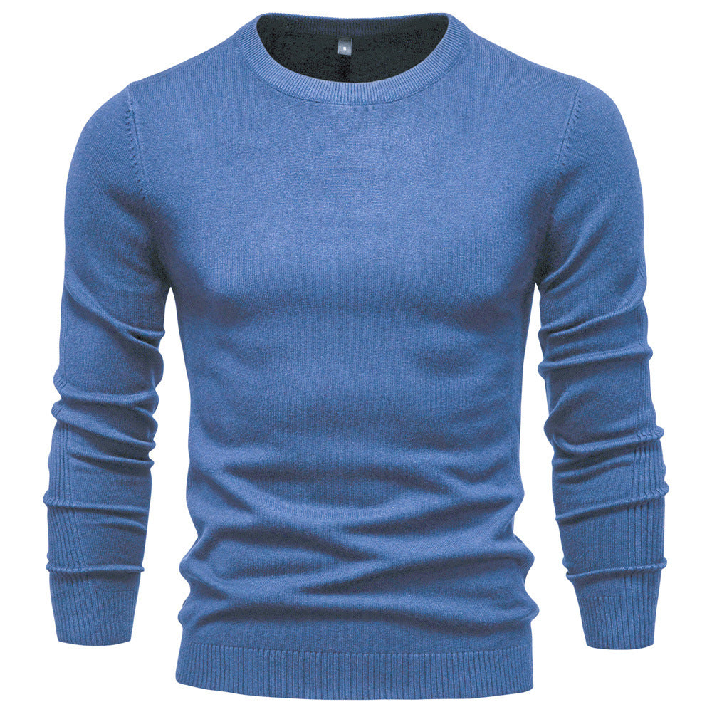 Herren Rundhals Pullover aus hochwertiger Baumwolle Drune
