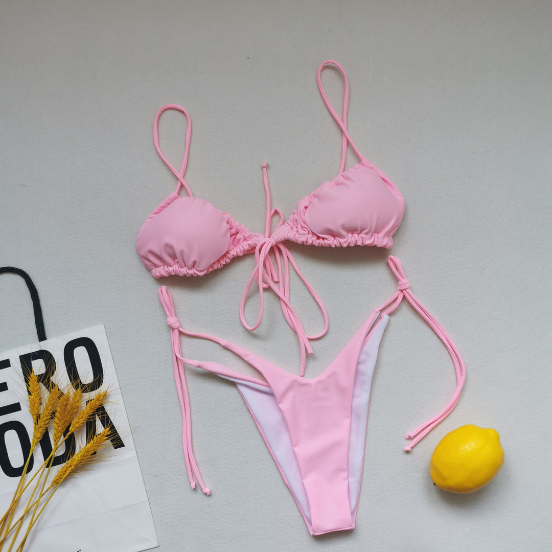 Damen Triangel-Bikini mit regulierbaren Bindebändern Drune