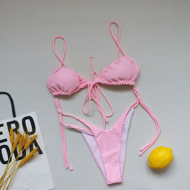 Damen Triangel-Bikini mit regulierbaren Bindebändern Drune