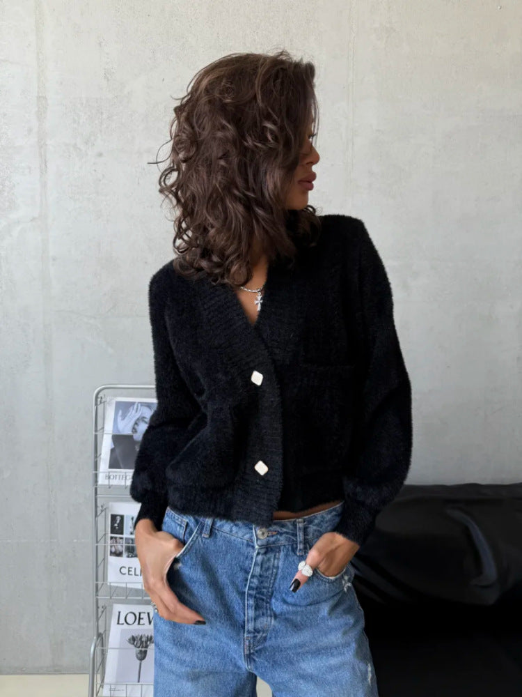 Damen Cozy Strickjacke Drune